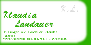 klaudia landauer business card